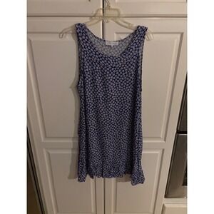 Cest La Vie Navy Daisy Print Sleeveless Mini Dress Size L